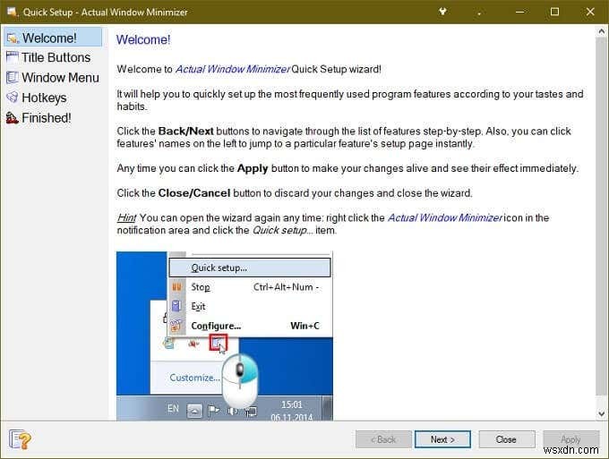 How to Minimize a Windows Program to the System Tray
