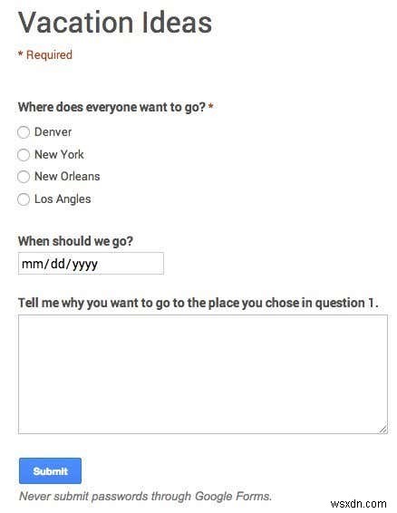 How to Create an Online Survey for Free using Google Docs