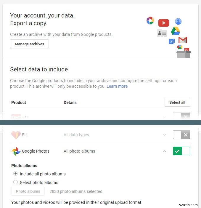 Download All Pictures and Videos from Google Photos