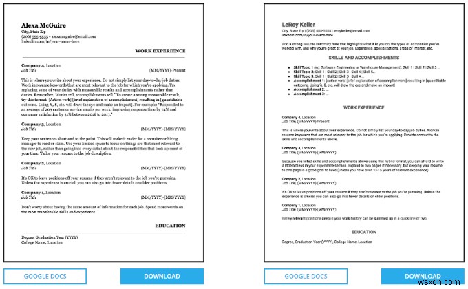 3 Sites To Find Free Google Docs Resume Templates