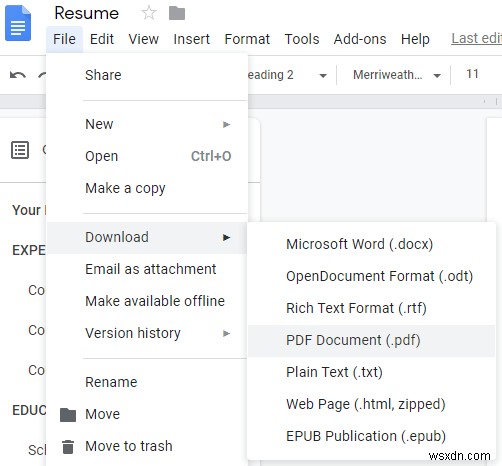 How To Use Google Docs Resume Templates