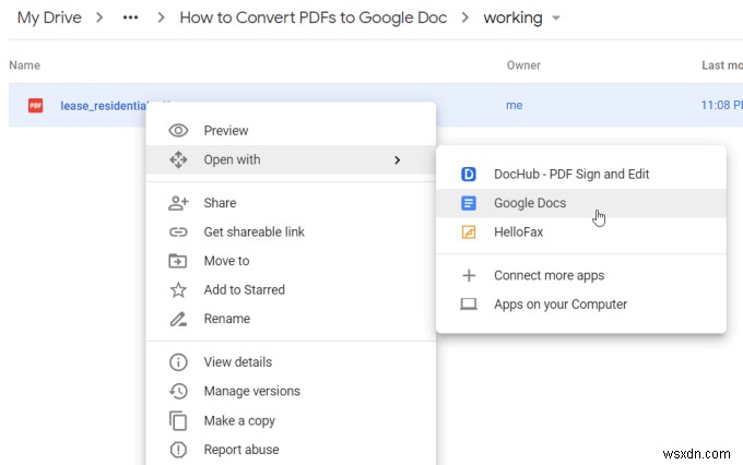 How To Convert a PDF To Google Doc Format