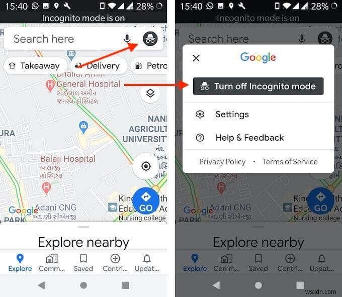 How To Use Google Maps Incognito Mode On An Android Device