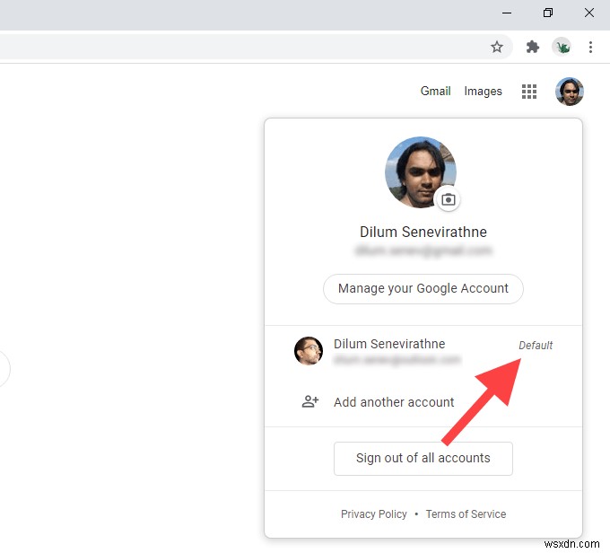 How to Change the Default Google Account