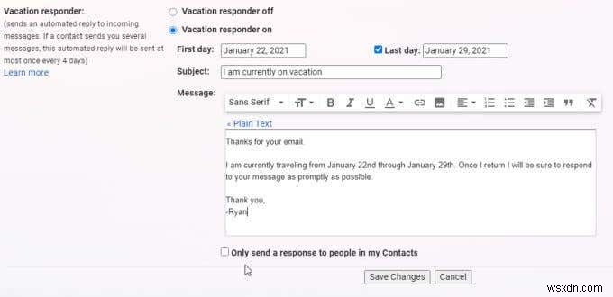 How to Set Up Out of Office in Gmail