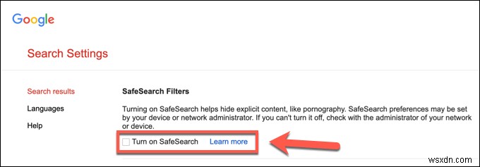How to Turn Google SafeSearch Off