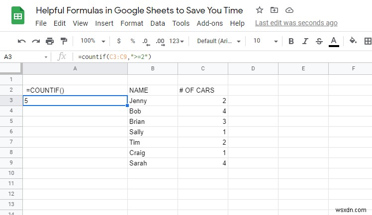 10 Helpful Formulas in Google Sheets to Save You Time