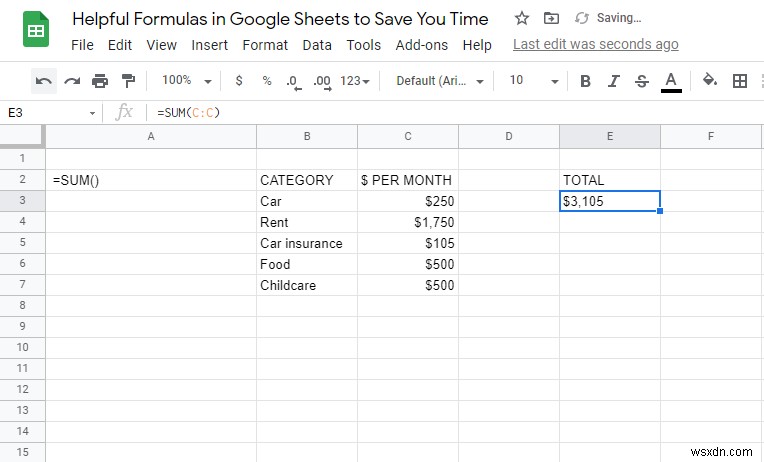 10 Helpful Formulas in Google Sheets to Save You Time