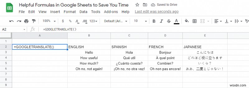 10 Helpful Formulas in Google Sheets to Save You Time