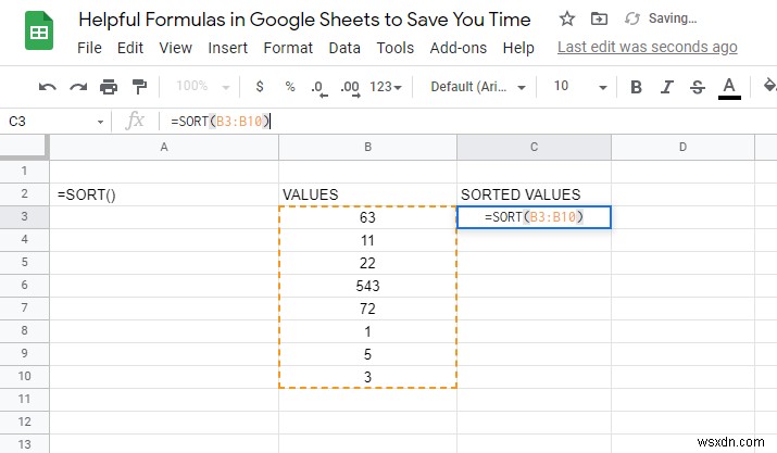10 Helpful Formulas in Google Sheets to Save You Time