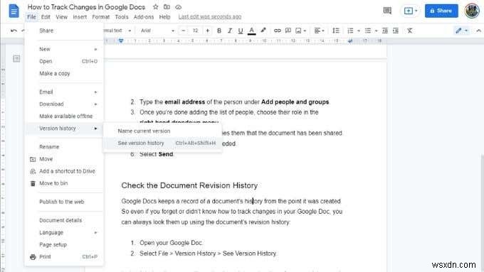 How to Track Changes in Google Docs