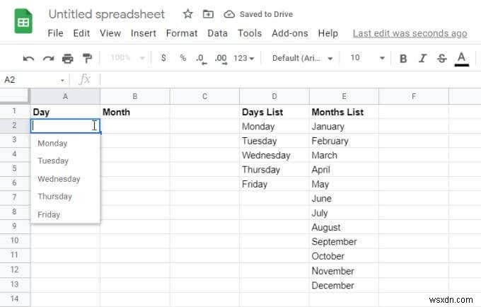 How to Use Google Sheets Drop Down Lists