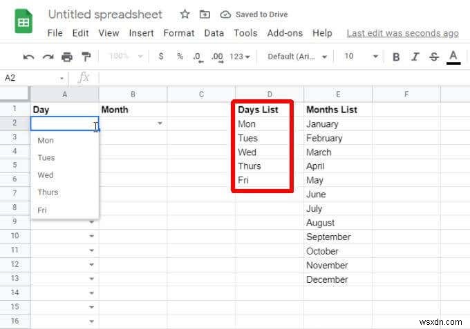 How to Use Google Sheets Drop Down Lists