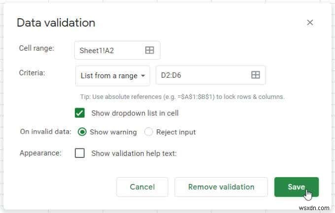 How to Use Google Sheets Drop Down Lists