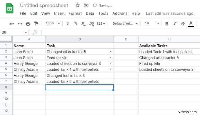 How to Use Google Sheets Drop Down Lists