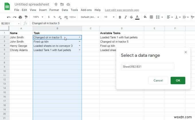 How to Use Google Sheets Drop Down Lists