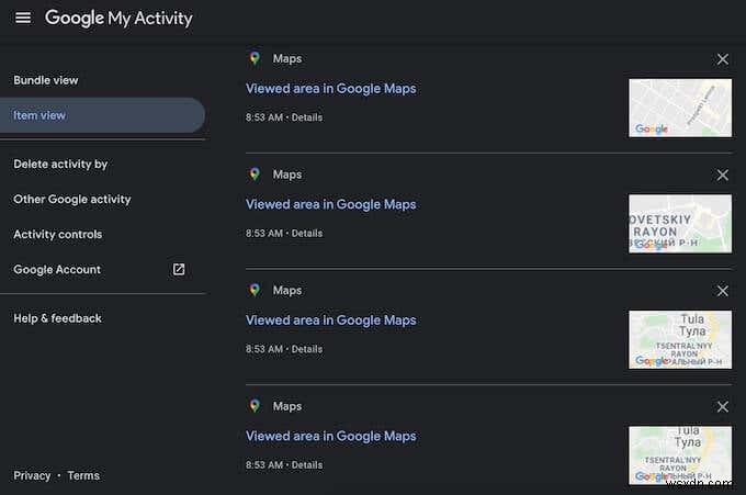 How to View Your Google Maps Search History