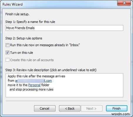 Automatically Move Emails into Folders in Outlook using Rules