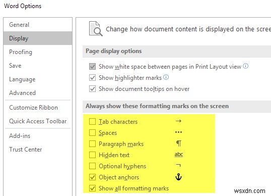 How to Show Formatting Marks in Word