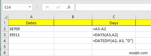 How to Subtract Dates in Excel