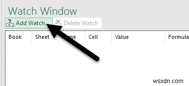 Use the Excel Watch Window to Monitor Important Cells in a Workbook