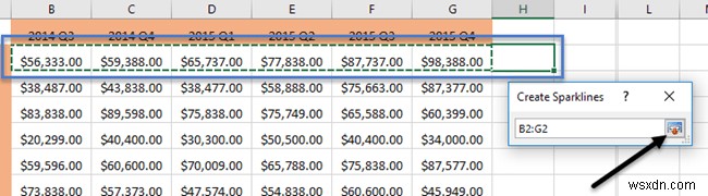 How to use Sparklines in Excel