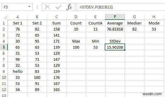 Use Summary Functions to Summarize Data in Excel