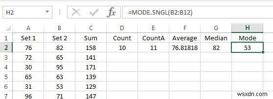 Use Summary Functions to Summarize Data in Excel