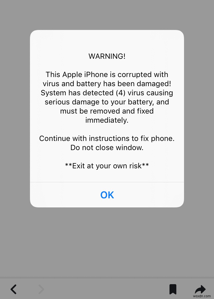How to Fix Apple Virus Warning Message