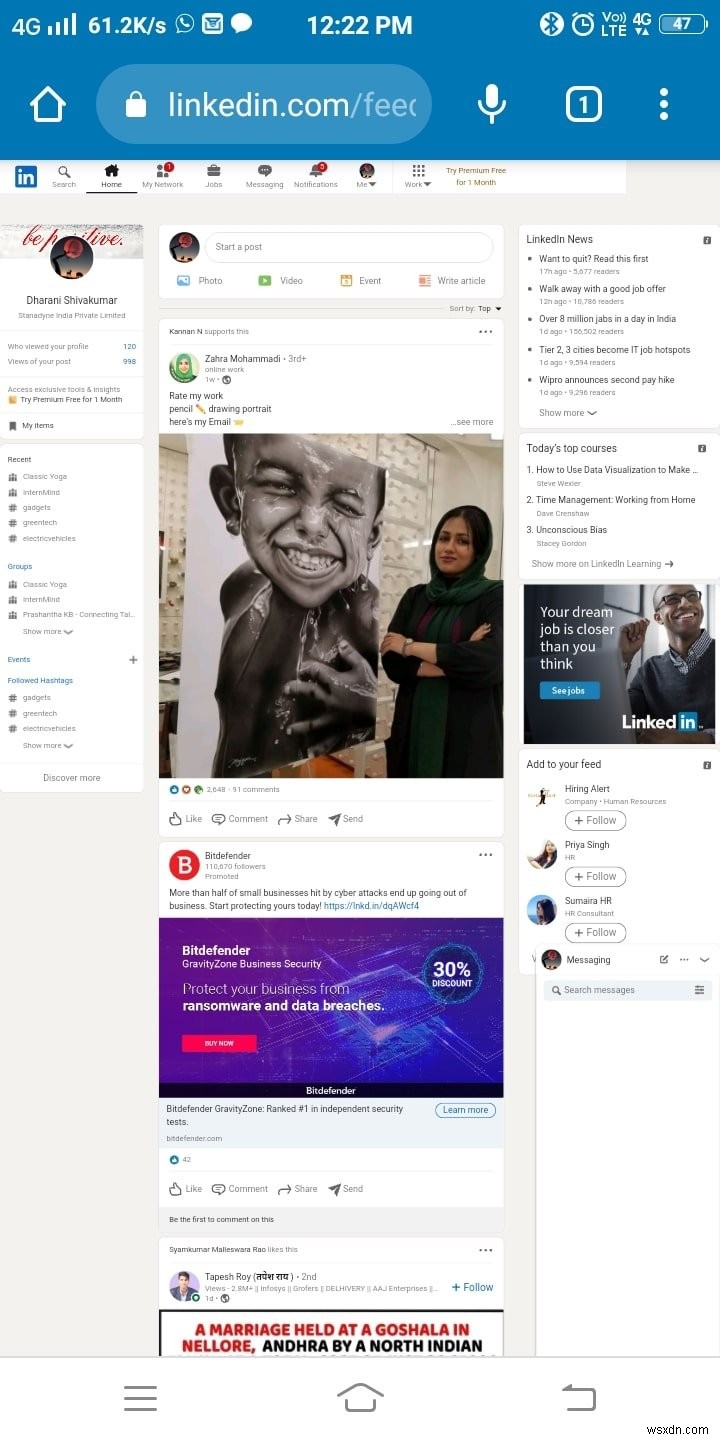 How to View the LinkedIn Desktop Site from Your Android/iOS