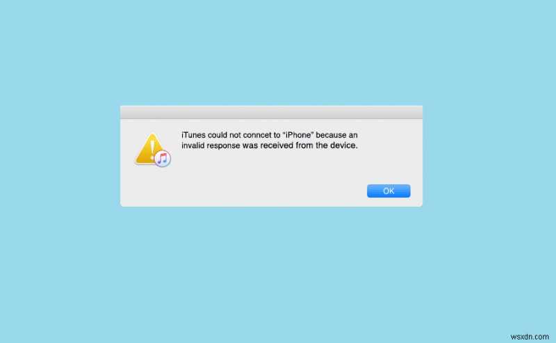 Fix Invalid Response Received iTunes