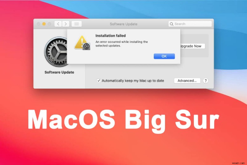 Fix MacOS Big Sur Installation Failed Error