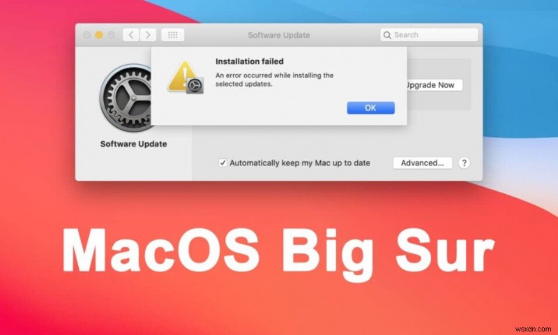 Fix MacOS Big Sur Installation Failed Error