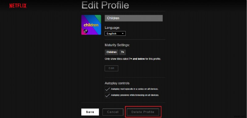 How to Delete Netflix Profile