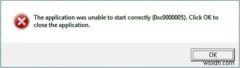 How to Fix Application Error 0xc0000005