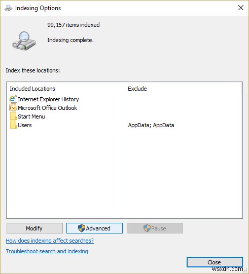 Fix File Explorer Search Not Working in Windows 10