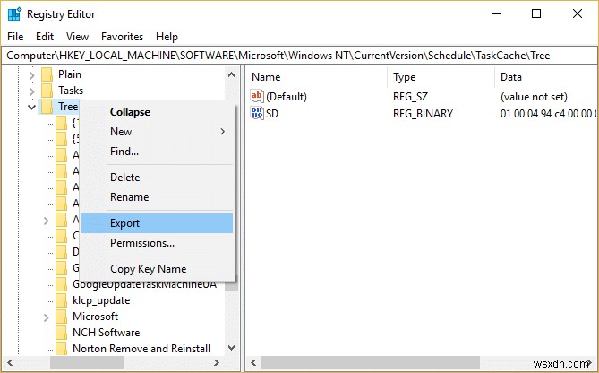 Fix The select task “{0}” no longer exists error