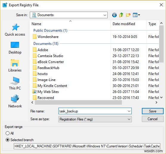 Fix The select task “{0}” no longer exists error