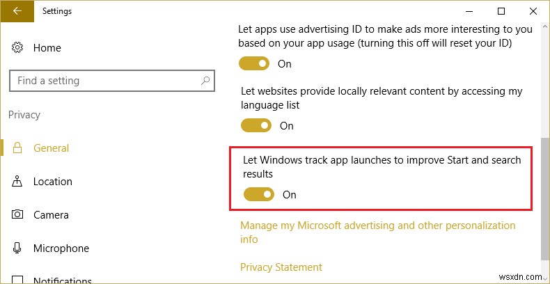 How to Disable Data Logging on Windows 10