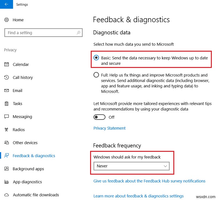 How to Disable Data Logging on Windows 10
