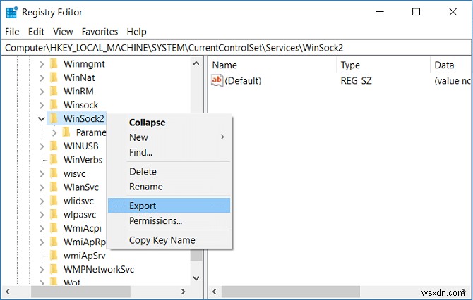 Fix Windows sockets registry entries required for network connectivity are missing