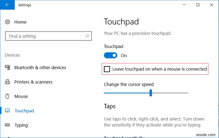 Automatically disable Touchpad when Mouse is connected