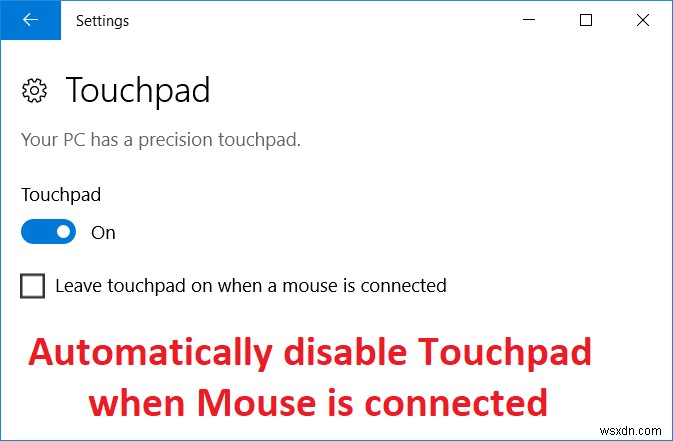 Automatically disable Touchpad when Mouse is connected