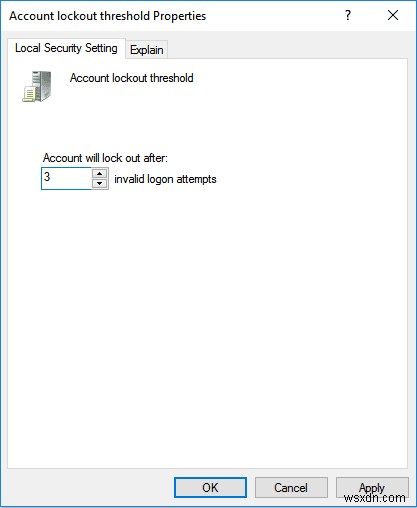 Limit the Number of Failed Login Attempts in Windows 10