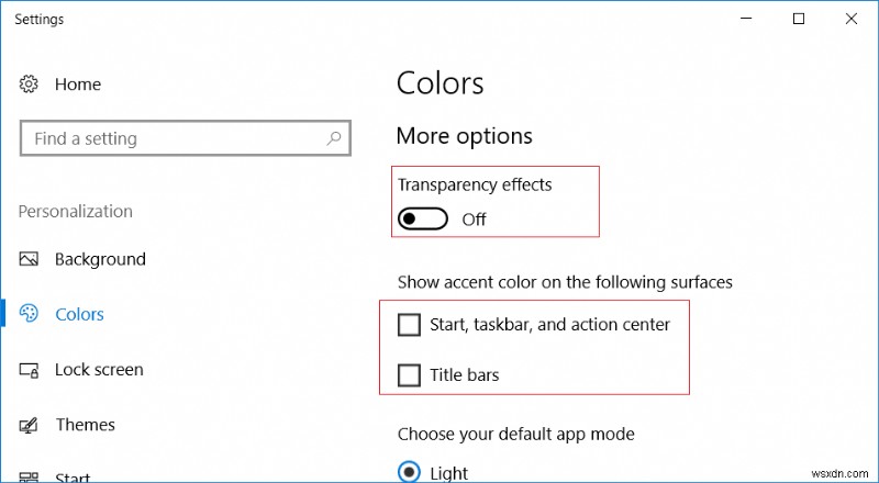 Enable or Disable Transparency Effects in Windows 10