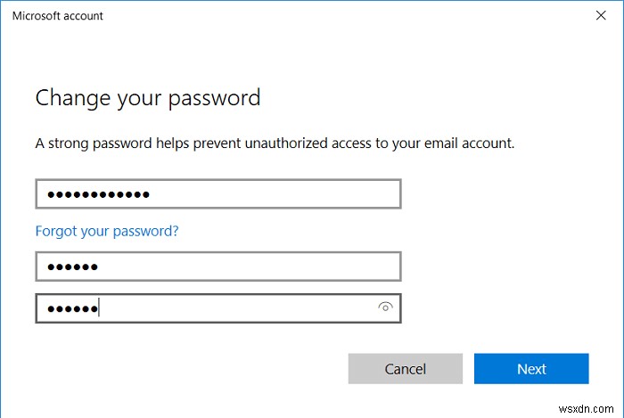 How to change your Account Password in Windows 10