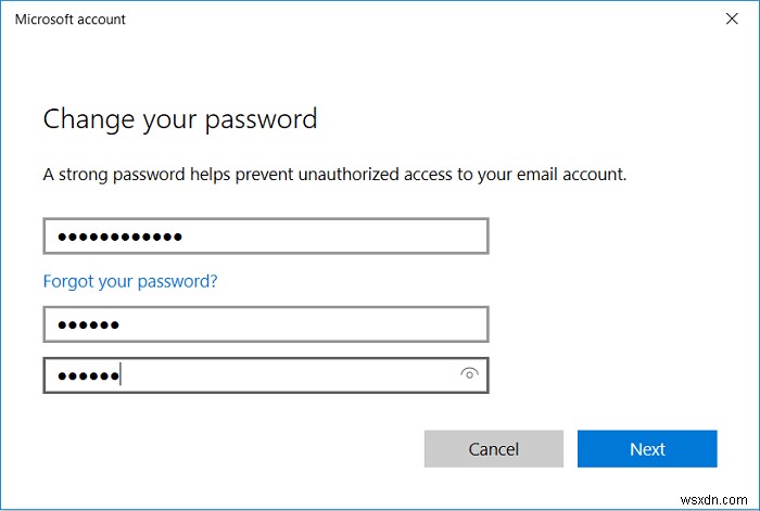 How to change your Account Password in Windows 10