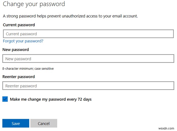 How to change your Account Password in Windows 10