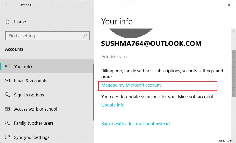How to change your Account Password in Windows 10