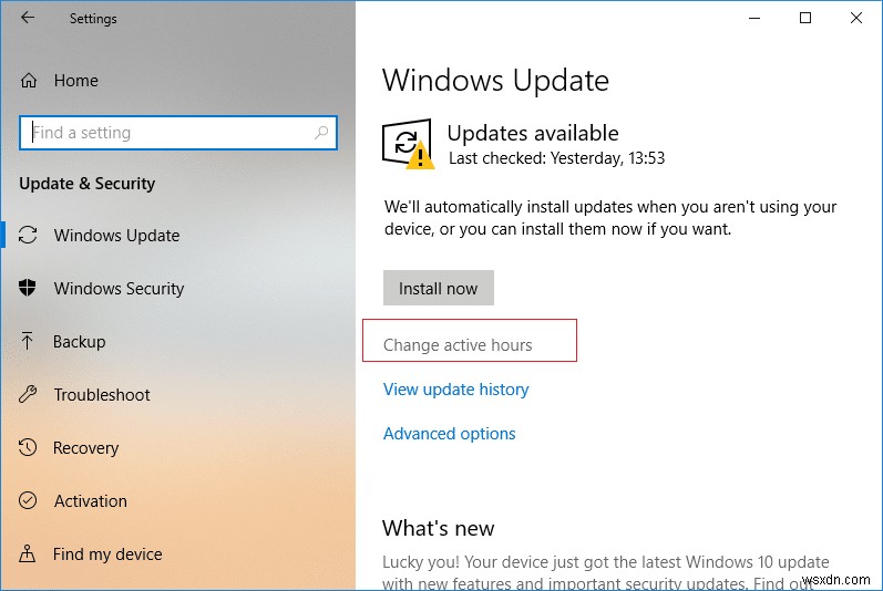 How To Change Active Hours for Windows 10 Update